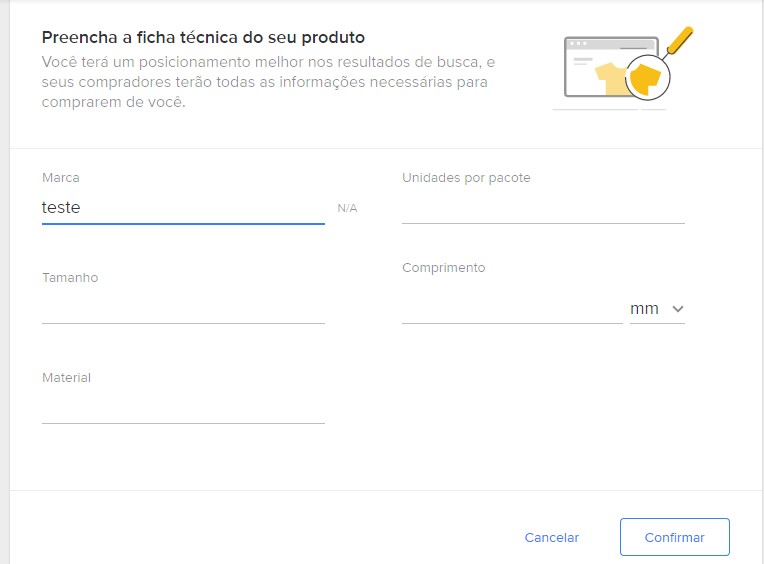 ficha técnica mercado livre