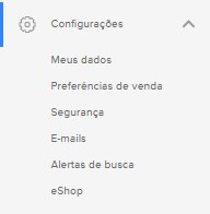 configurações gerais da conta