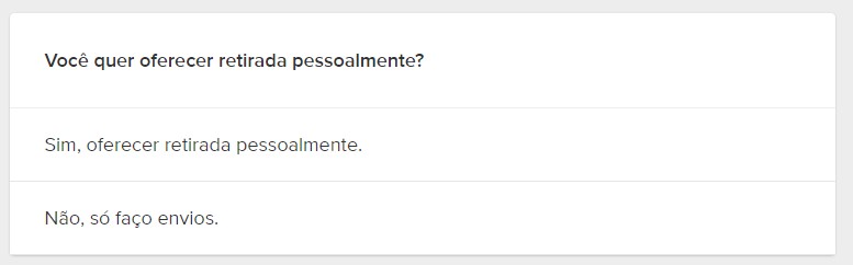 retirada em mãos mercado livre